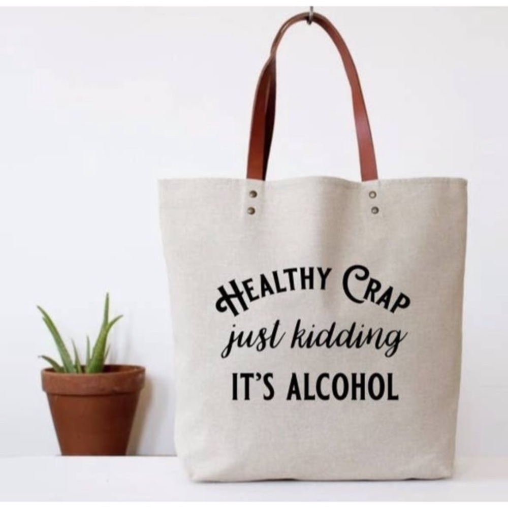 HEALTHY CRAP Canvas Tote